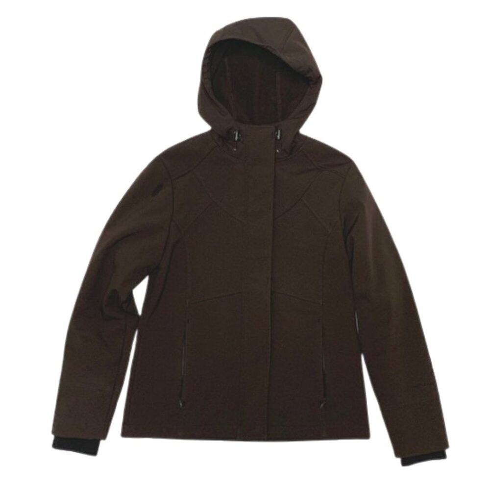 FREE COUNTRY Brown Soft Shell Hooded Jacket | S